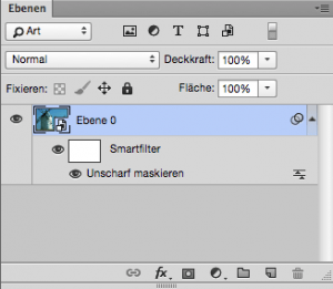 Ergebnis: Smartfilter-Ebene mit unscharf maskieren Filter